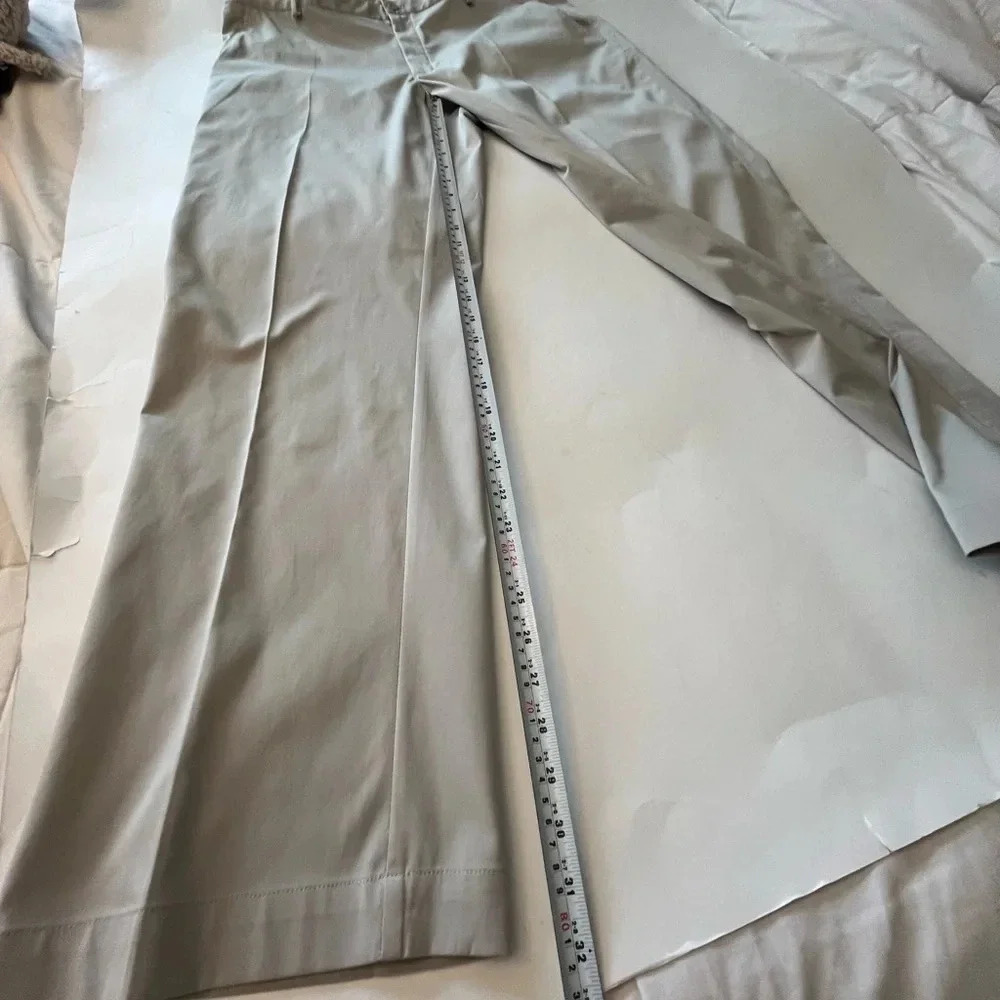 Men's  Chino Golf Trousers, Grayish Beige, size 36, 32 Length - Picture 13 of 13